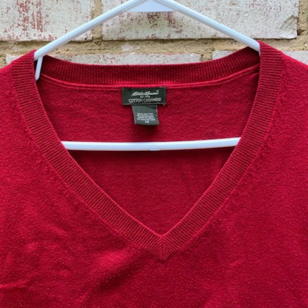 Eddie Bauer V-Neck Cashmere Blend Sweater Top - Picture 2 of 8